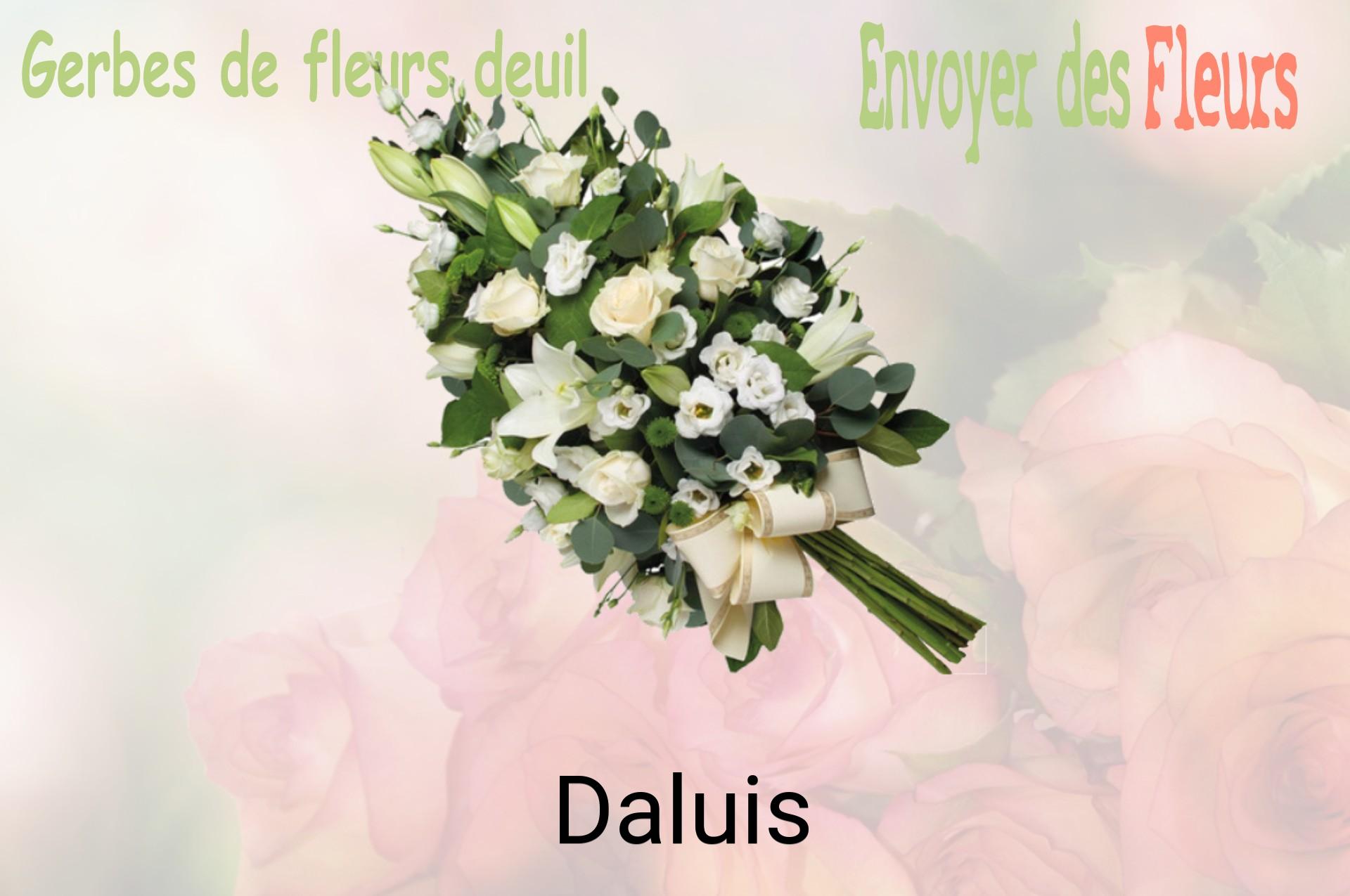 Gerbe de fleurs de deuil livrée à Daluis